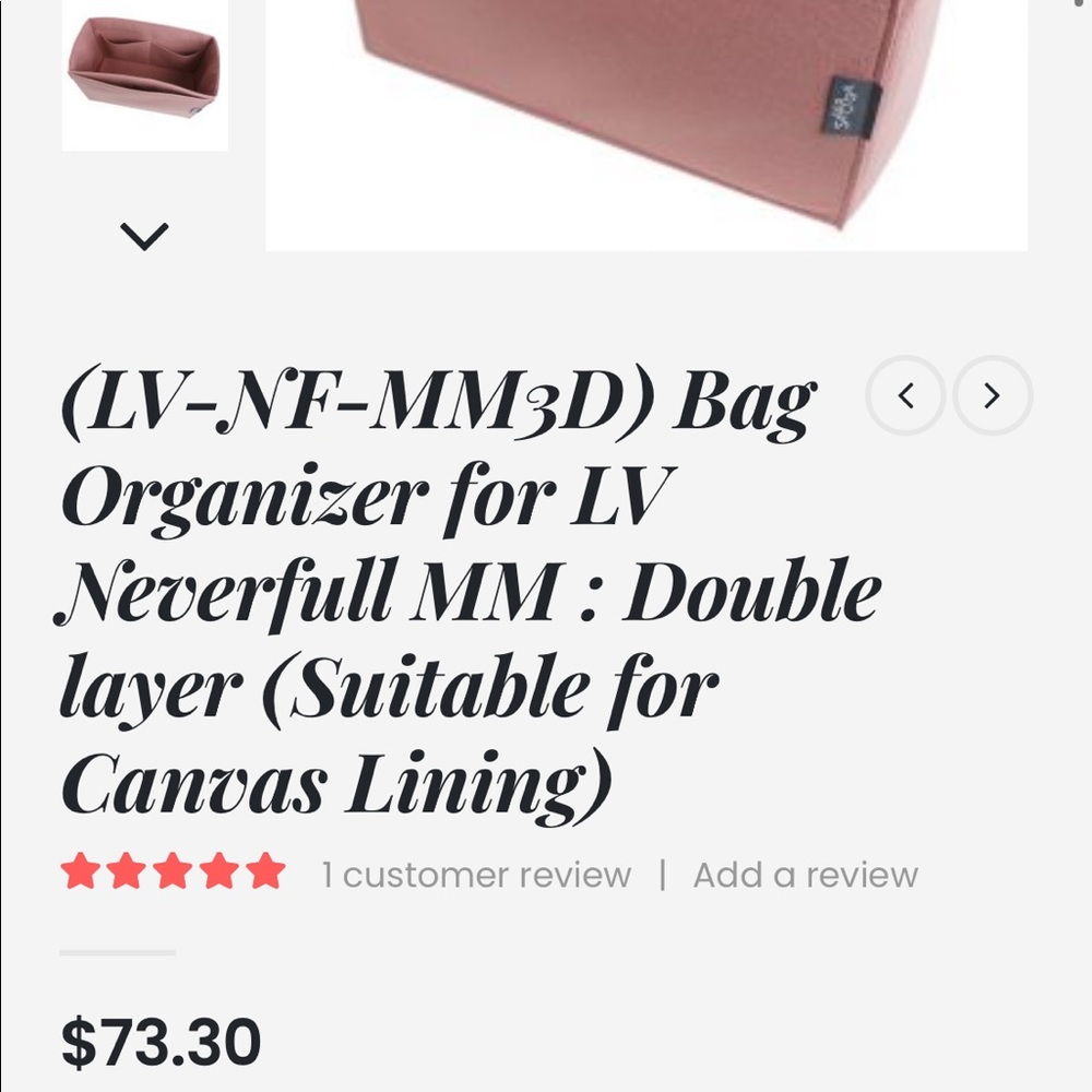 NFS๐ SAMORGA BAG ORGANIZER LV MM - Picture 11 of 16